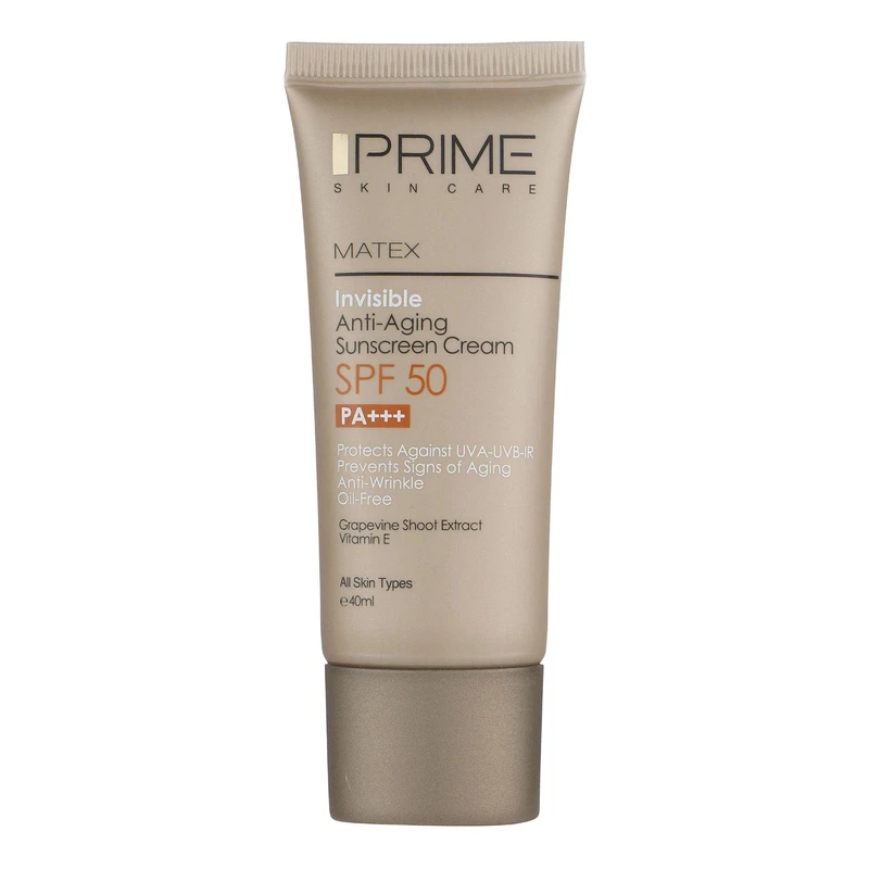 کرم ضد آفتاب پرایم جوان کننده فاقد چربی بی رنگ SPF50