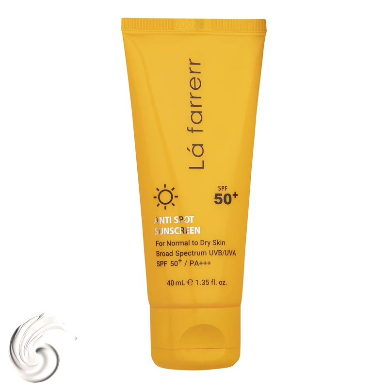 کرم ضد آفتاب و ضد لک لافارر پوست معمولی و خشک بی رنگ مدل SPF50 حجم 40 میلی لیتر