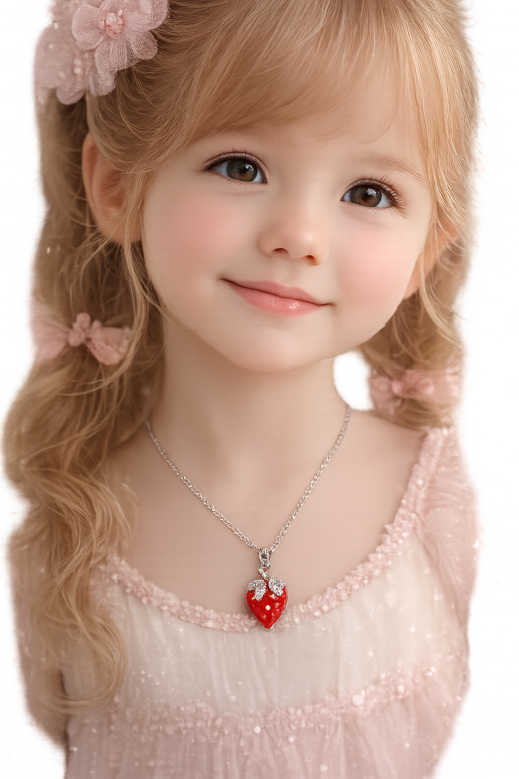 گردنبند دخترانه توت فرنگی کد 041