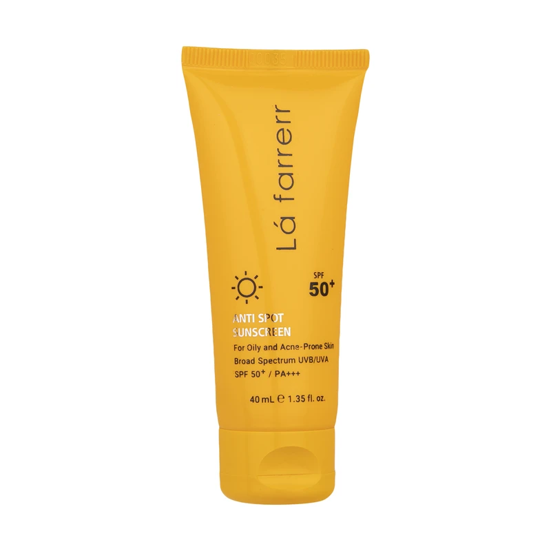 کرم ضد آفتاب و ضد لک لافارر پوست چرب و مختلط بی رنگ مدل SPF50 حجم 40 میلی لیتر