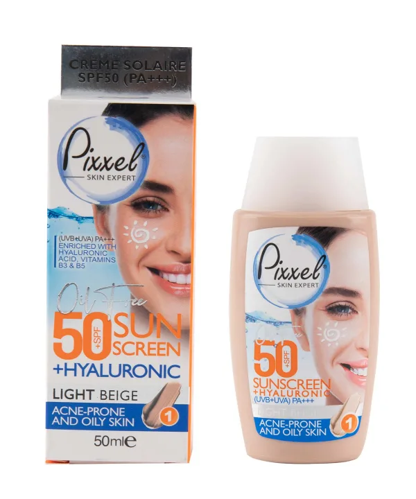 کرم ضدآفتاب رنگی صورت پیکسل مدل LIGHT BEIGE حجم 50 میلی‌لیتر با SPF 50 و +++PA مناسب پوست‌های چرب و آکنه‌ای